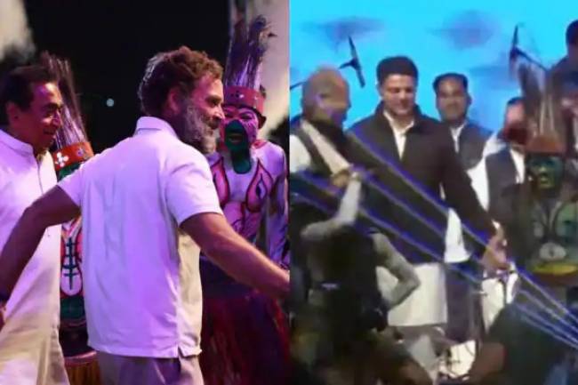 Rahul Gandhi, Ashok Gehlot, Sachin Pilot dance together as Bharat Jodo Yatra enters Rajasthan - WATCH
