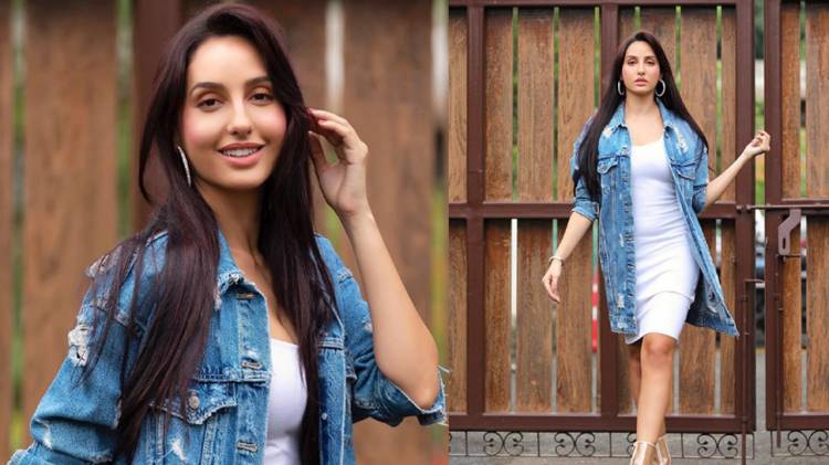 Nora Fatehi brings back cropped denim jacket in trend, looks sensational in new pic!